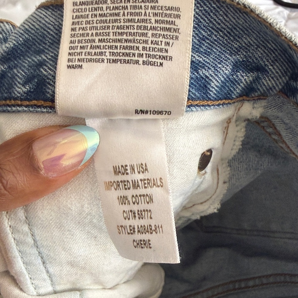 Agolde Cherie High Rise Straight Jeans in Merit Light Wash Denims Jeans Size 26 - Picture 5 of 7